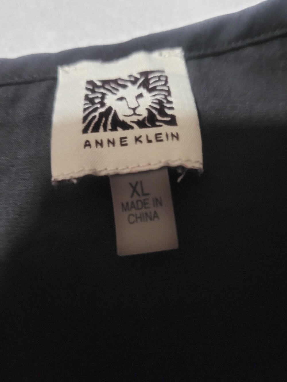 Anne Klein Xlarge Black Asymmetrical Sleeveless Drape Blouse - Picture 2 of 5